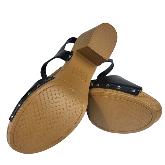 Style & Co Anddreas Platform Block-heel Sandals Black 10.5 - Picture 8 of 8